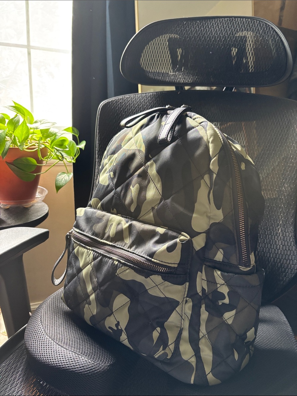 Green Camouflage Backpack